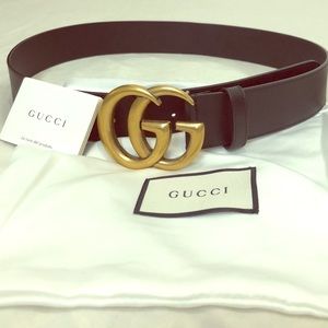 Gucci leather belt - 85CM